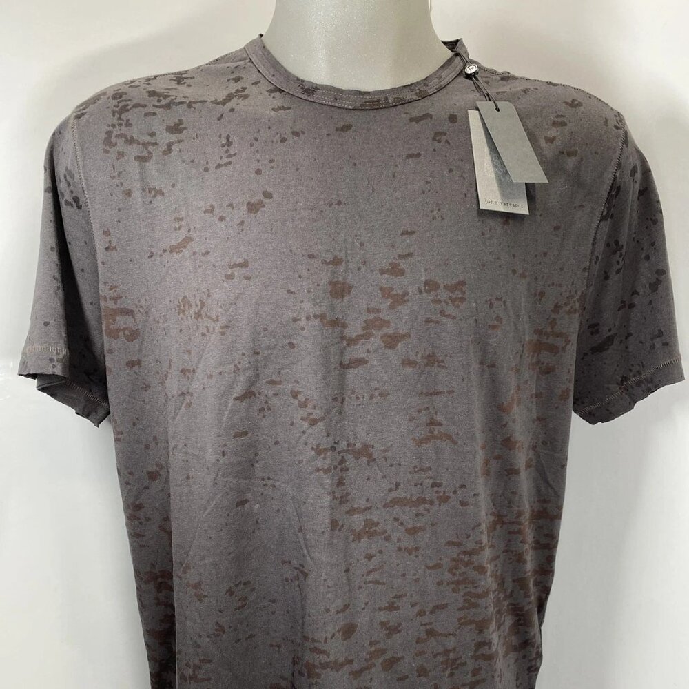 NEW JOHN VARVATOS Men's Eden Burnout Crewneck Tee Carbon Grey Size XL NWT